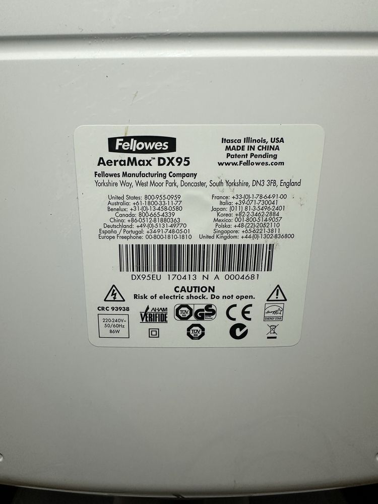 Oczyszczacz powietrza Fellowes AeraMax DX95