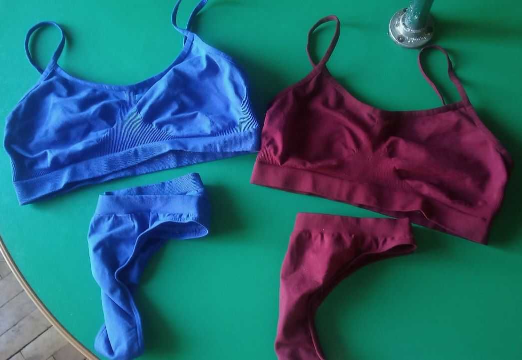 Набір італійської нижньої білизни топ + трусики S/XL крутий подарунок
