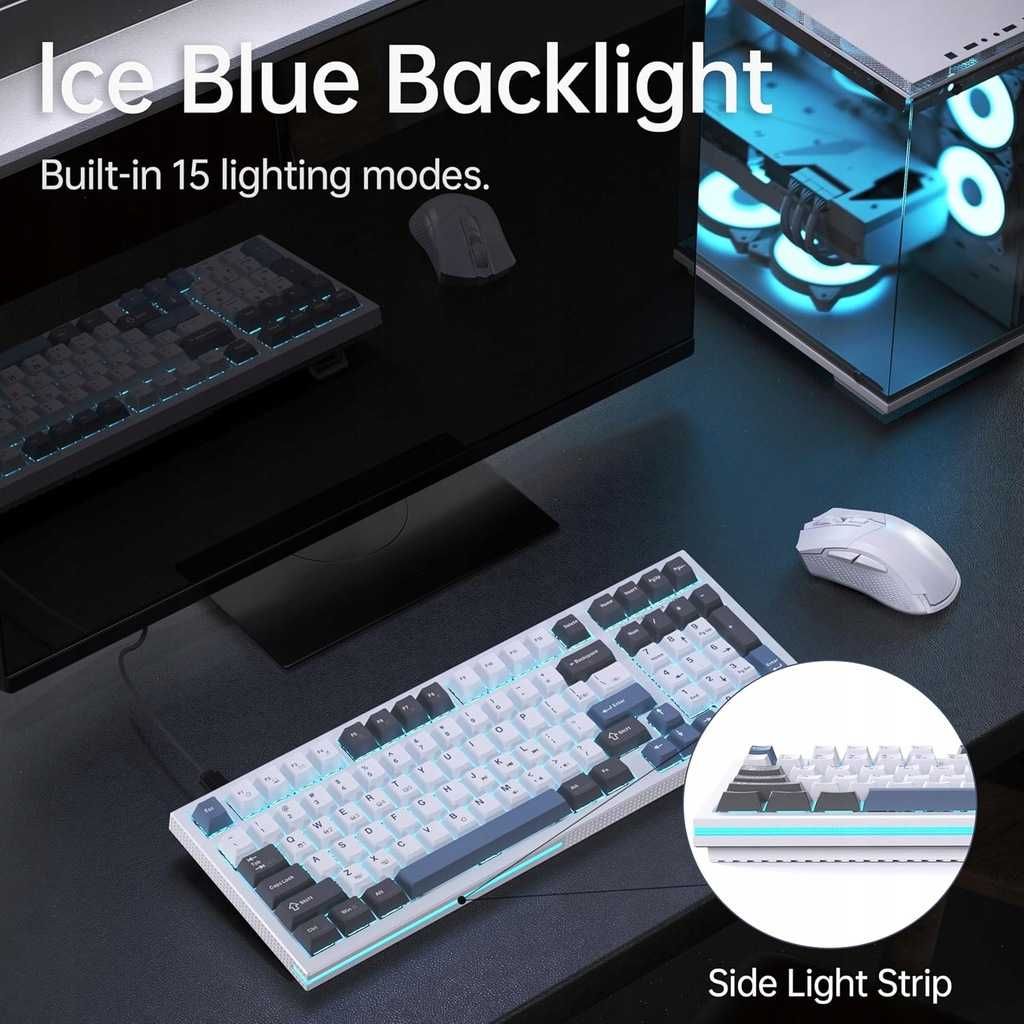 KEMOVE K98SE Mechaniczna klawiatura gamingowa, LED, Red Switch POWYSTA