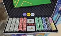 Набор покерный на 500 фишек Подарочный набор покер в кейсе Игра покер