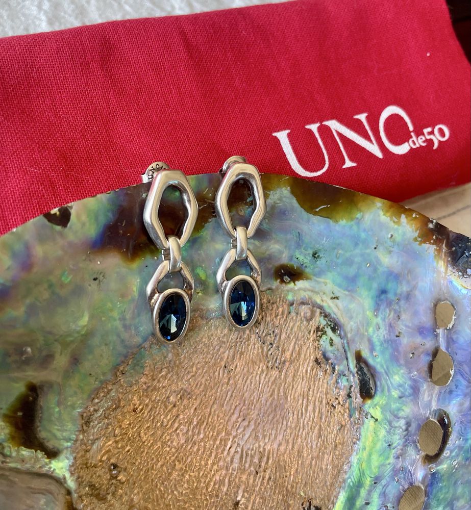 Brincos banhados a prata UNOde50 Kingdom