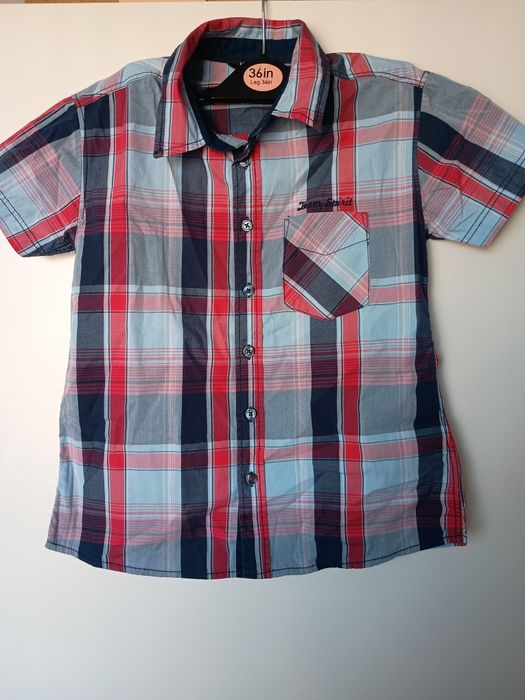 Koszula chłopięca z krótkim rękawem. Kids by Lindex. Rozm 134/140