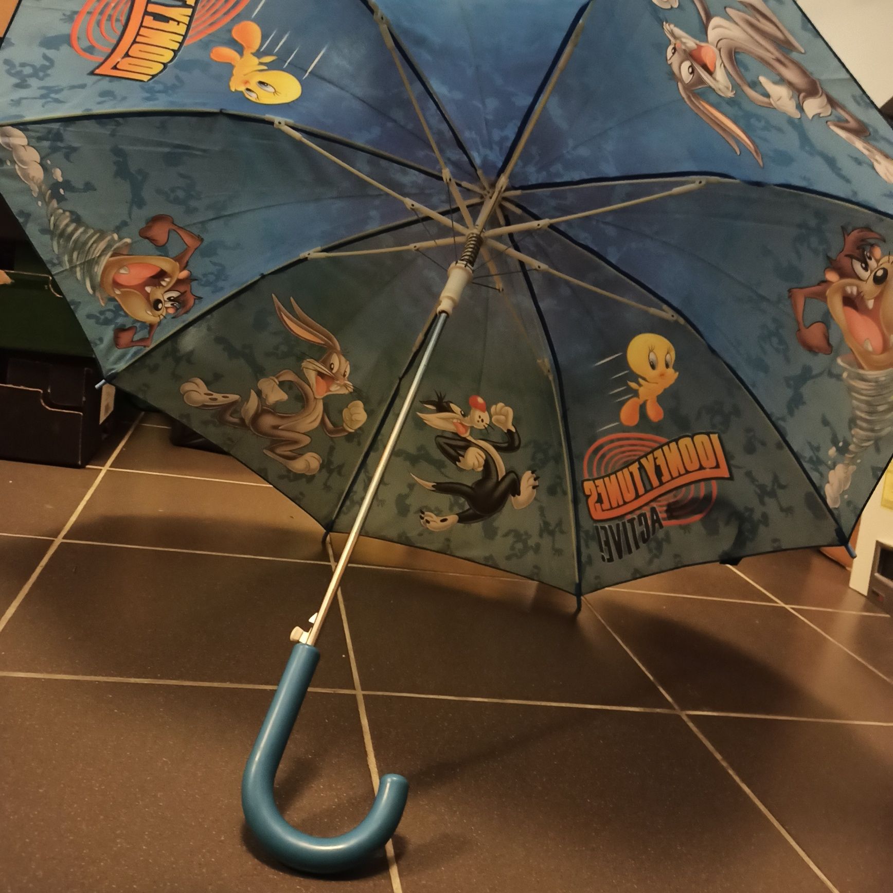 Chapéu de chuva de criança Looney Tunes novo, automático