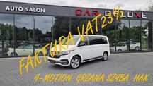 Volkswagen Multivan FV 23% / 4-MOTION / HIGHLINE / ALCANTARA / Grzana Szyba / Alu 18 / Hak
