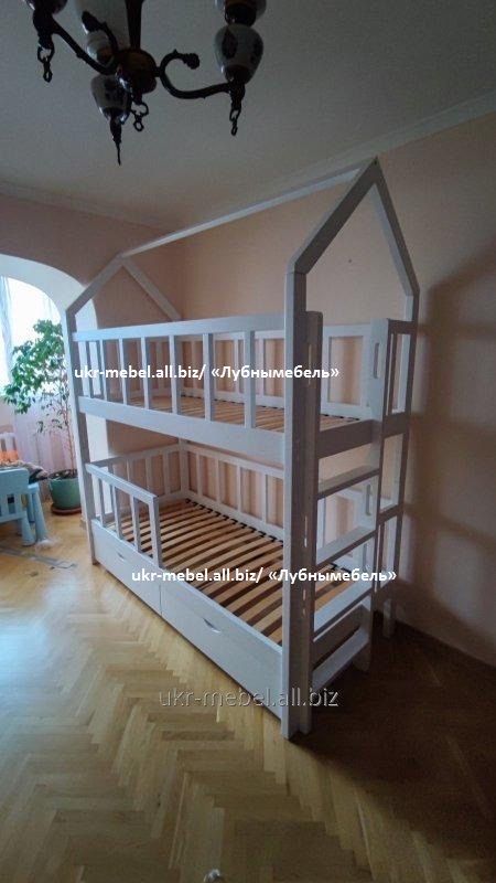 Двухъярусная деревянная кровать Синди, двоповерхове ліжко