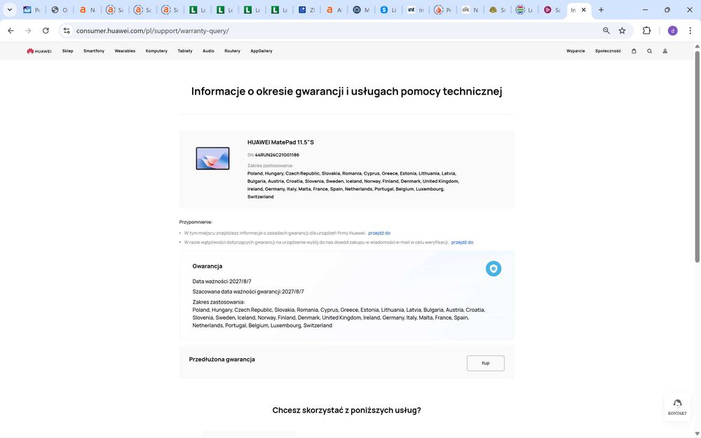 HUAWEI MatePad 11.5"S PaperMatte 8/256 gwar.prod.07/08/2027+klawiatura