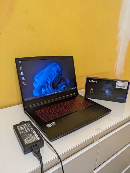 Laptop MSI do GIER i5-10Gen, RTX 3050 4GB, 16GB DDR4 NOWA BATERIA!