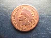 Stare monety 1 cent 1884 /2 USA