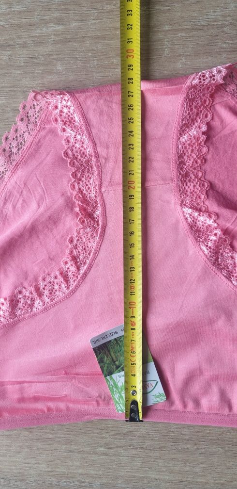 6×bambusowe Damskie majtki figi z koronką 2/3XL, wyższy stan