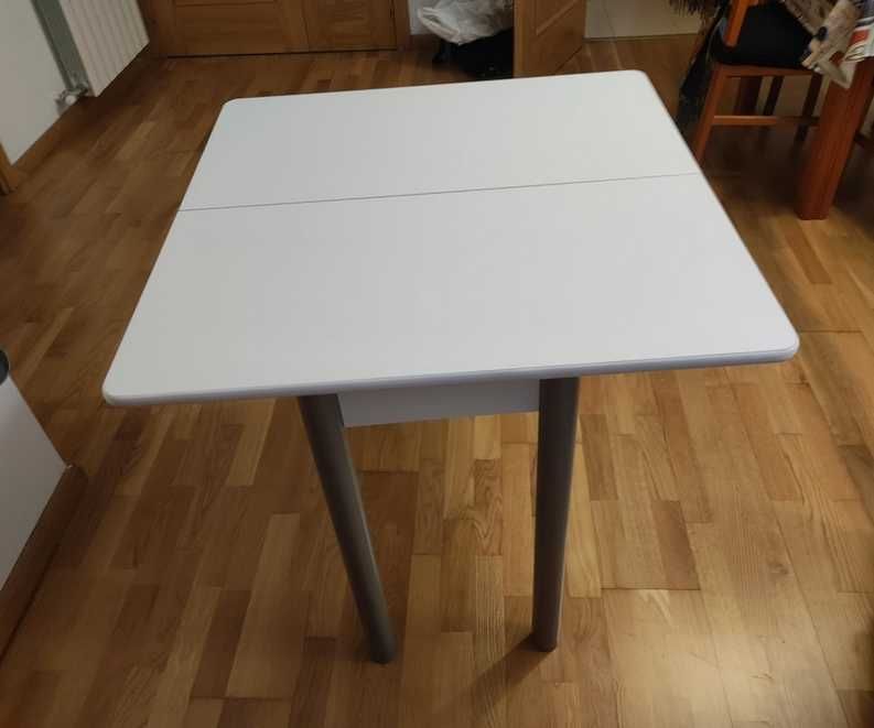 Mesa desdobrável branca com gaveta de cozinha jantar 80 x 40 a 80 x 78