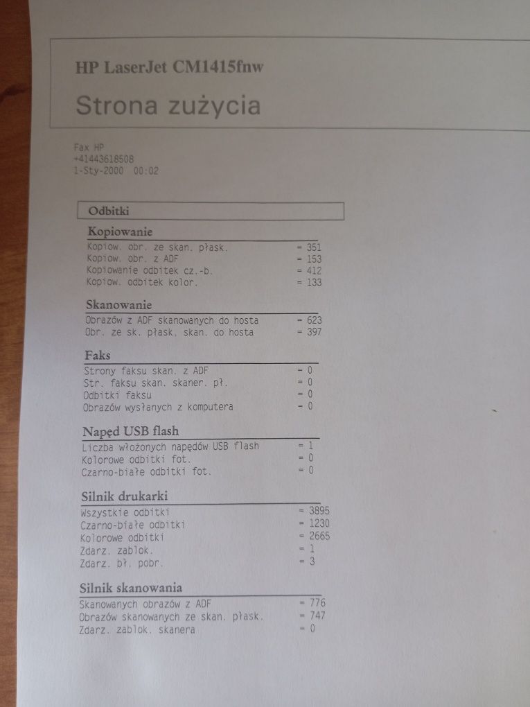 Laserowa kolorowa Drukarka. Laser jet pro CM1415fnw color MFP