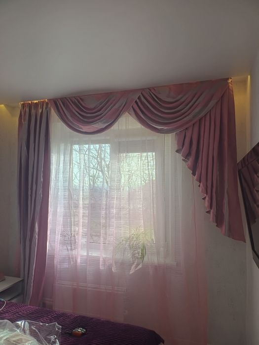 Ламбрекен і тюль комплект 2.2м(ш) 2.6 м (в)