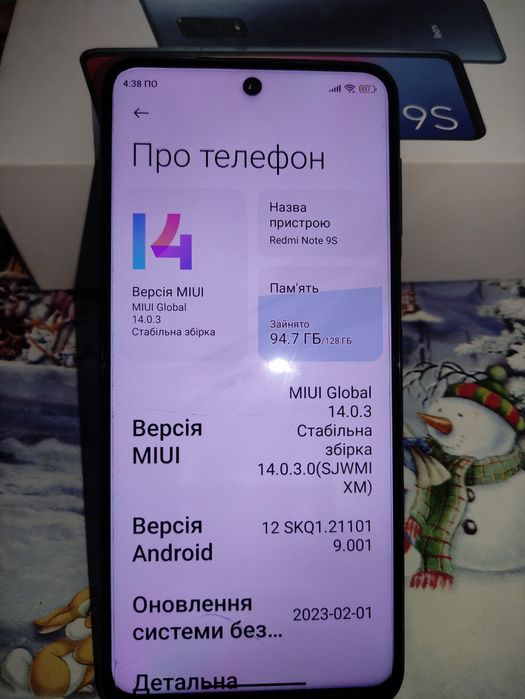 продам телефон xiaomi redmi note 9S 6/128GB