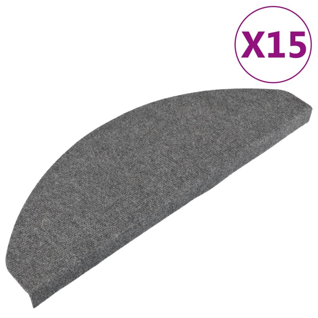 Vidaxl Samoprzylepne Nakładki Na Schody, 15 Szt., 65X22,5X3,5Cm Szare