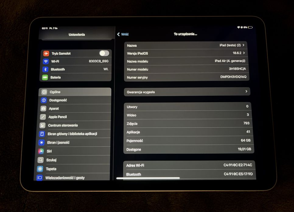 iPad Air 4. generacji 10,9” (64 GB, Wi-Fi) + Apple Pencil 2