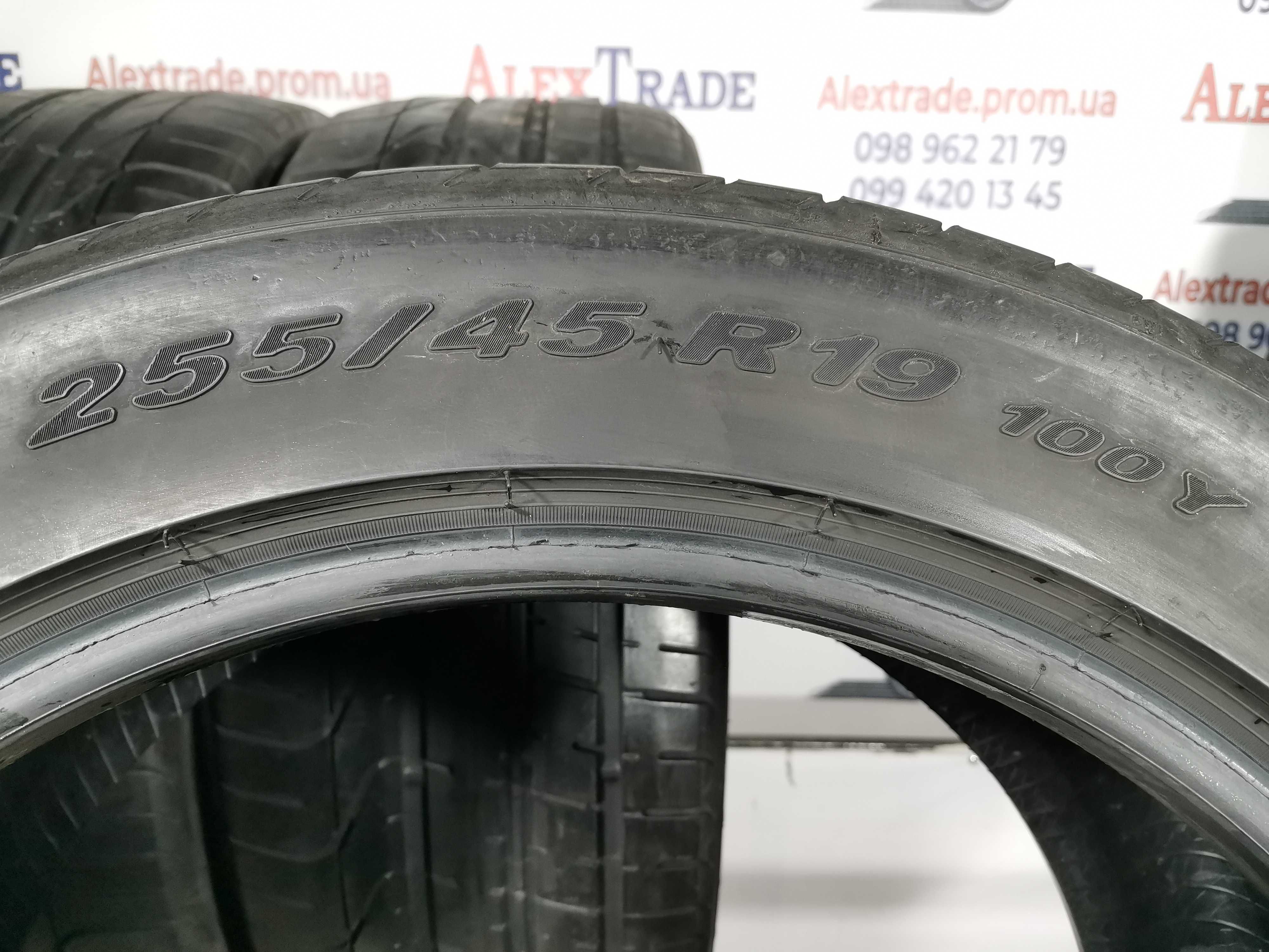 4 шт. 255/45 R19 Pirelli P Zero літні шини бу