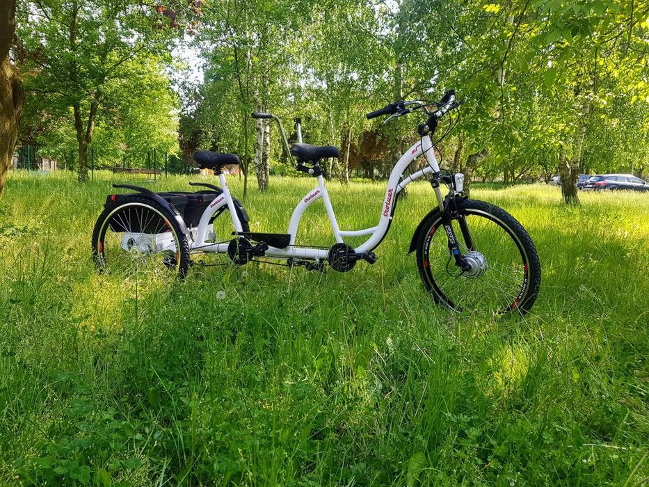 Rower trójkołowy elektryczny dwuosobowy duet tandem Producent Polska