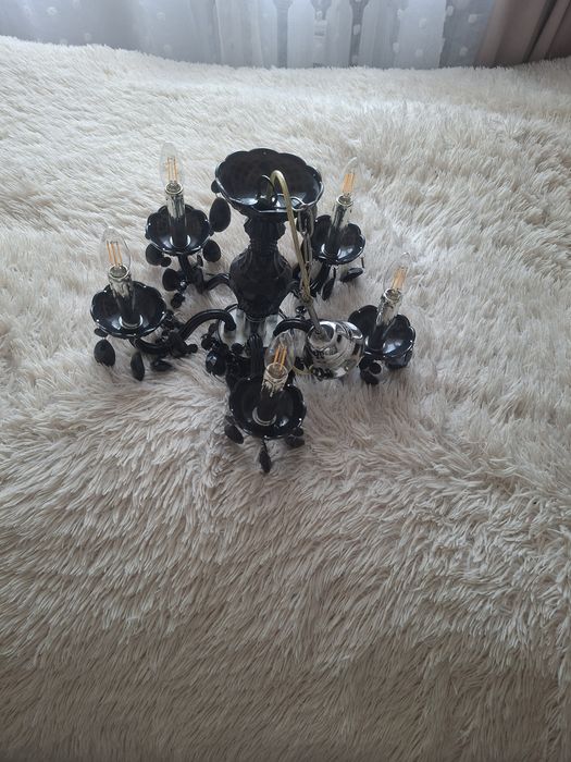 Lampa żyrandol czarny