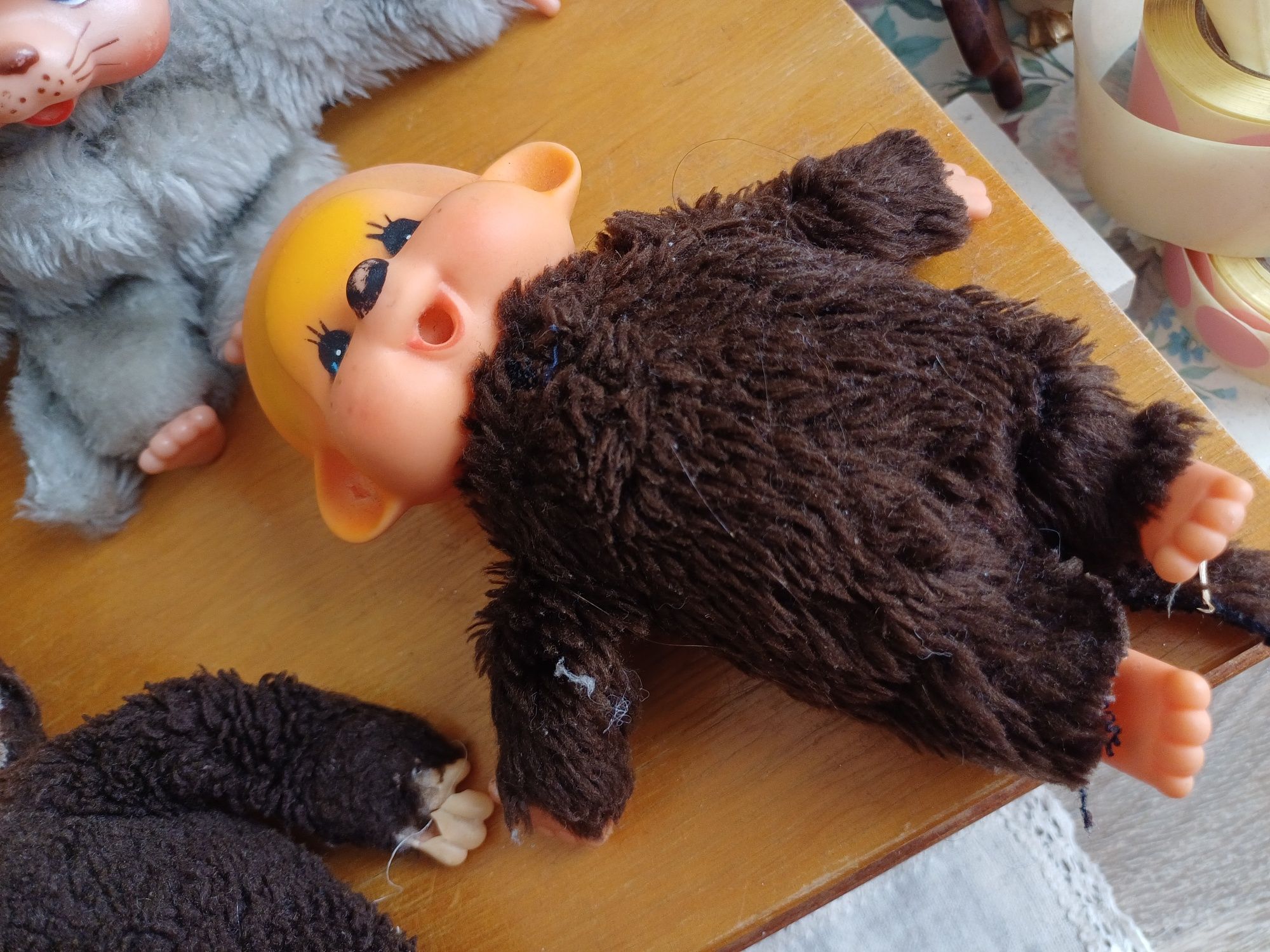 Monchhichi moncziczi Małpka lata 90 zestaw malpek sekiguchi