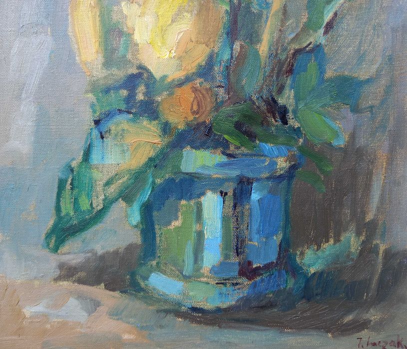 Martwa natura z różami, Jerzy Luczak-Szewczyk, poł. XX w.