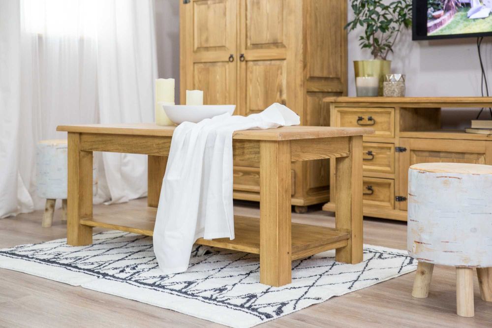 rustykalny stolik kawowy do salonu producent MEBLO-WOSK