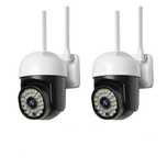 Zestaw 2x Kamera zewnętrzna WiFi IP66 obrotowa 1080p