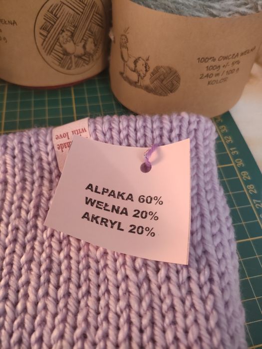 Bardzo ciepła czapka dwustronna dwuwarstwowa bezszwowa rękodzieło