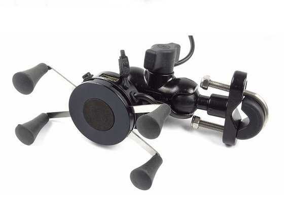 Uchwyt do telefonu Leoshi pod lusterko USB X Uchwyt na telefon