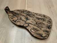 drewniana deska do krojenia klejona Figury Lichtenberga PIĘKNA JEDYNA