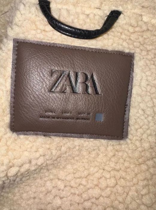 Zara женская дубленка