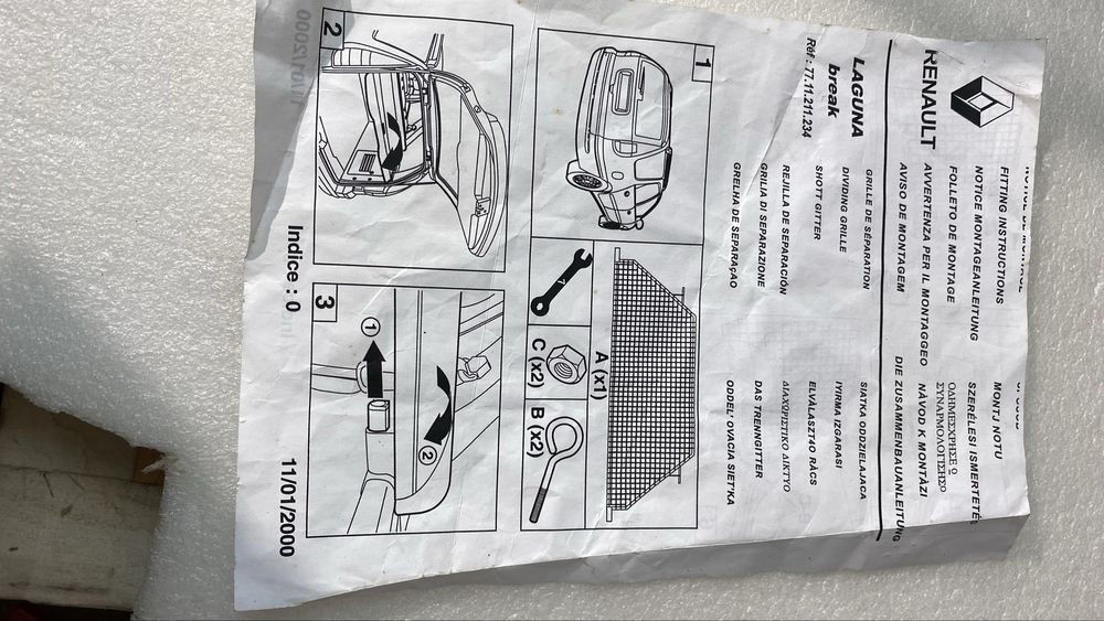 Grade de proteção para bagageira
