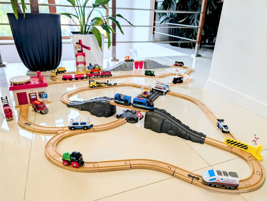 Drewniane tory + pociągi LUPILU