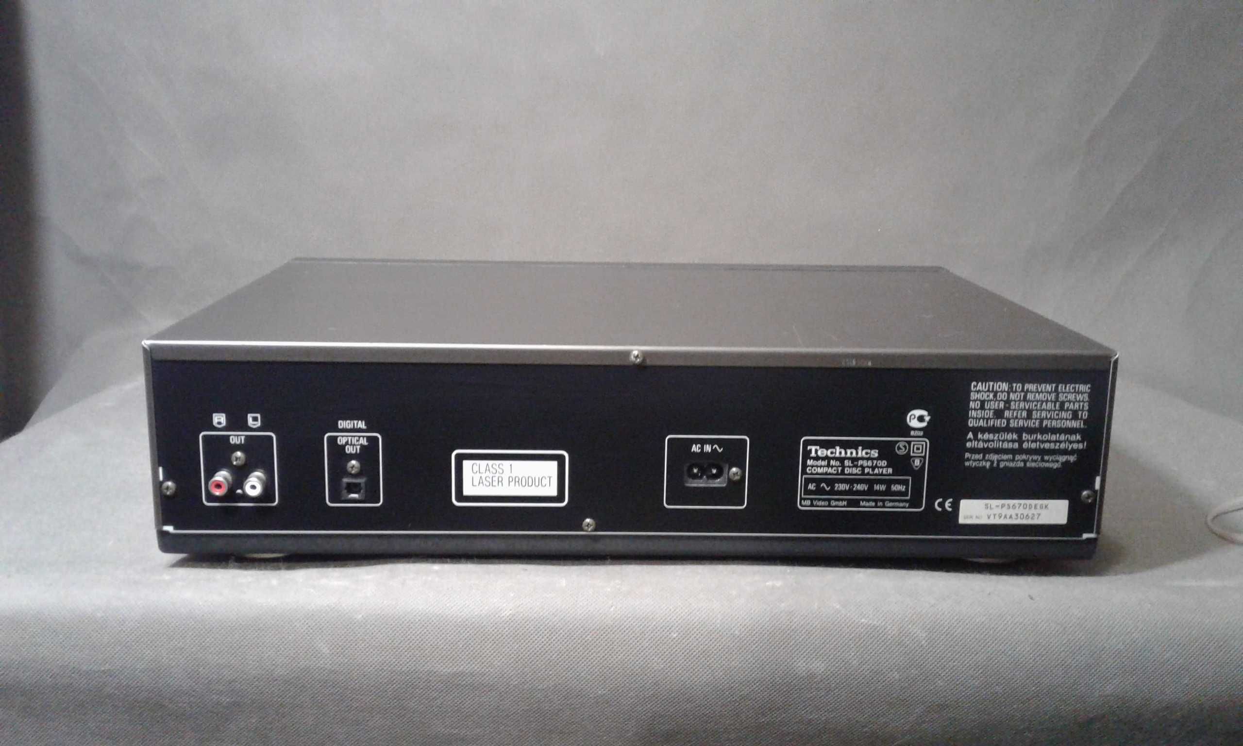 TECHNICS SL-PS670D,pilot,odtwarzacz cd