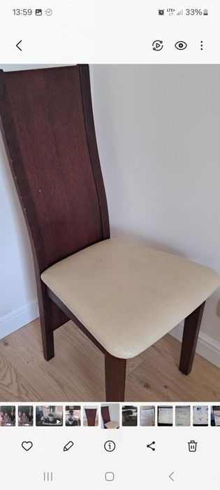 Sprzedam stół drewniany + 6 krzeseł w kolorze venge