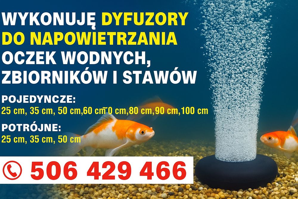 Dyfuzor do napowietrzania oczka wodnego stawu 70cm