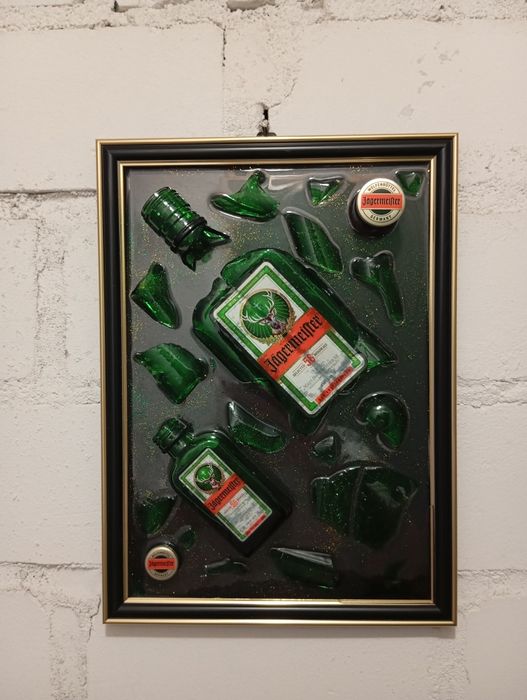 Obraz Jägermeister ozdoba prezent urodziny whisky żywica pop art loft