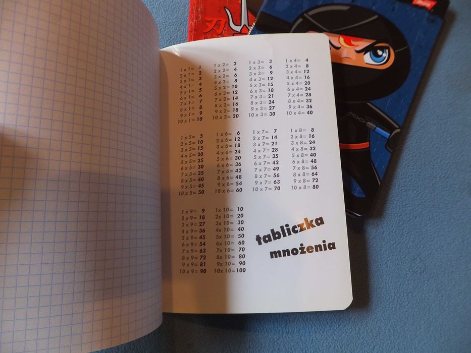 Zestaw sześciu zeszytów NINJA HEROES A5/16K miękka okładka kratka