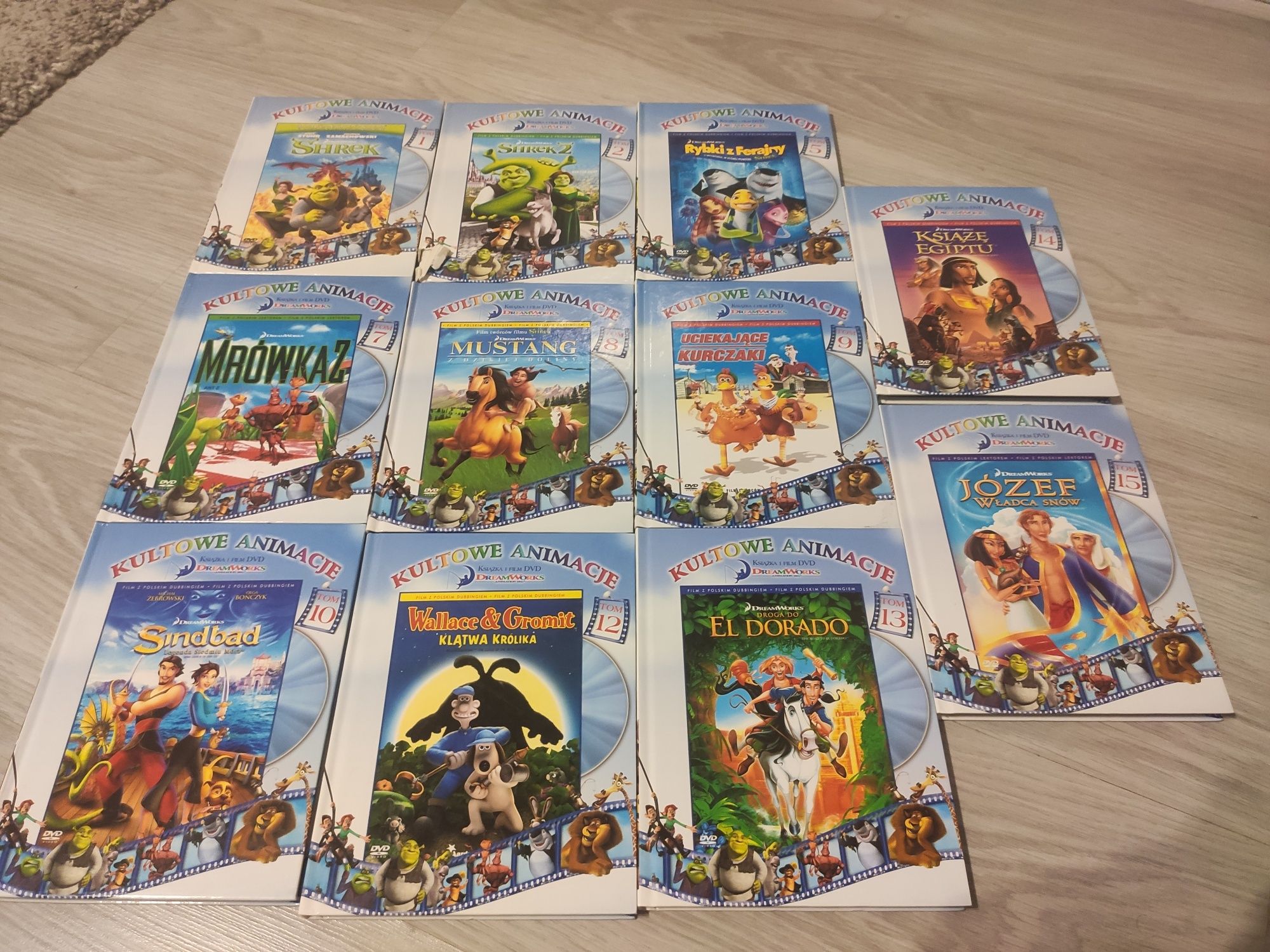 Kultowe animacje książki i filmy DVD DreamWorks Shrek itp