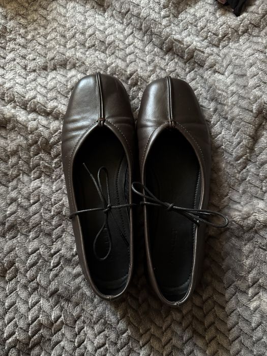 Балетки шкіряні шоколадні