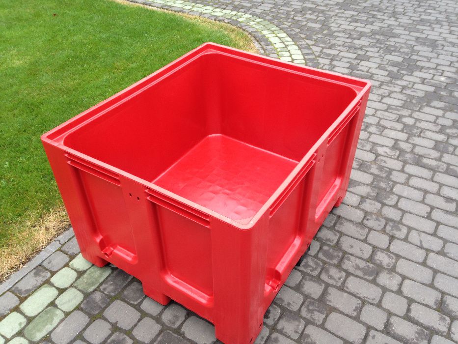 NOWE Skrzyniopalety Plastikowe KISTEN Basen EUROPLAST CZERWONA