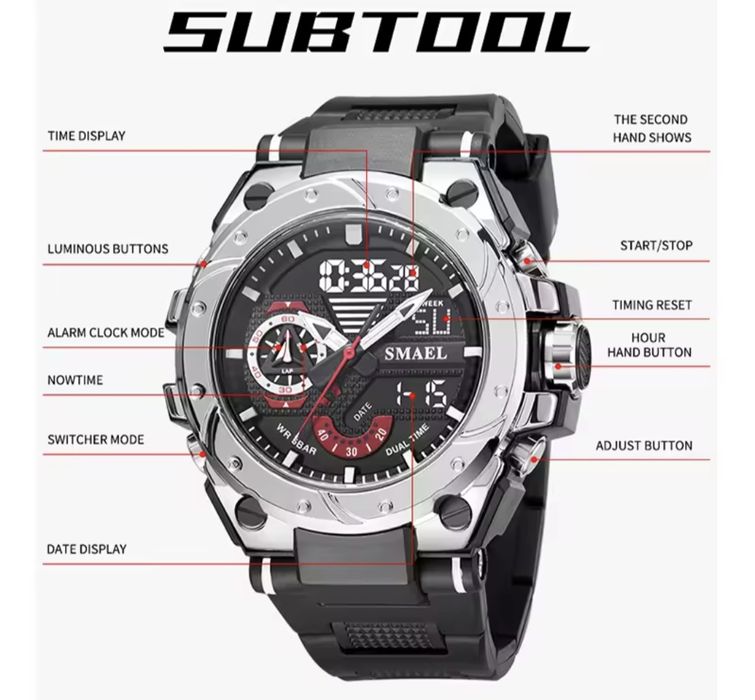 Годинник наручний Smael 8060 Army Green