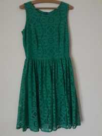 Sukienka koronkowa Lena zielona rozmiar L-40
