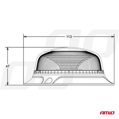 Lampa Ostrzegawcza Kogut 18 Led 12-24V Amio