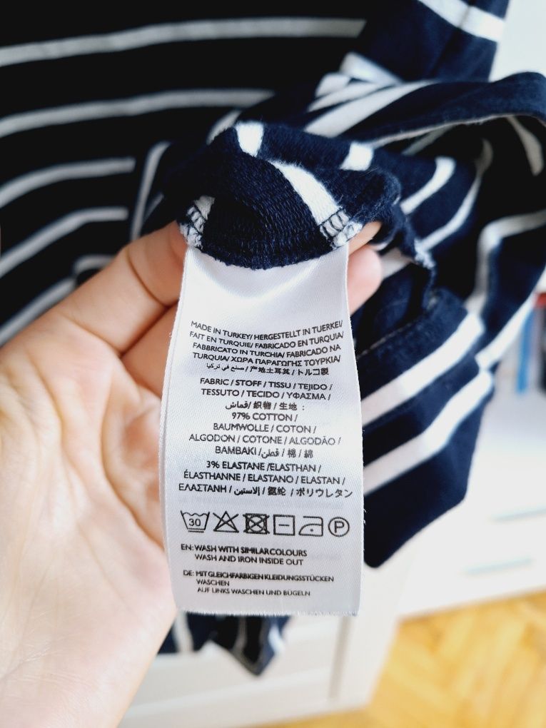 Sukienka premium Gant basic  S w paski marynarska