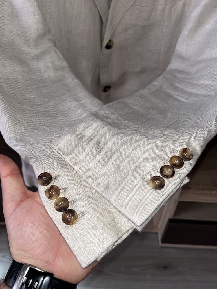 Brunello Cucinelli Blazer піджак чоловічий 100% Linen розмір 46
