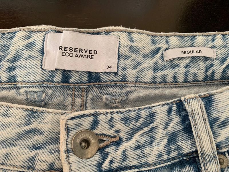 Niebieskie jeansy Reserved Eco Aware, 34, L