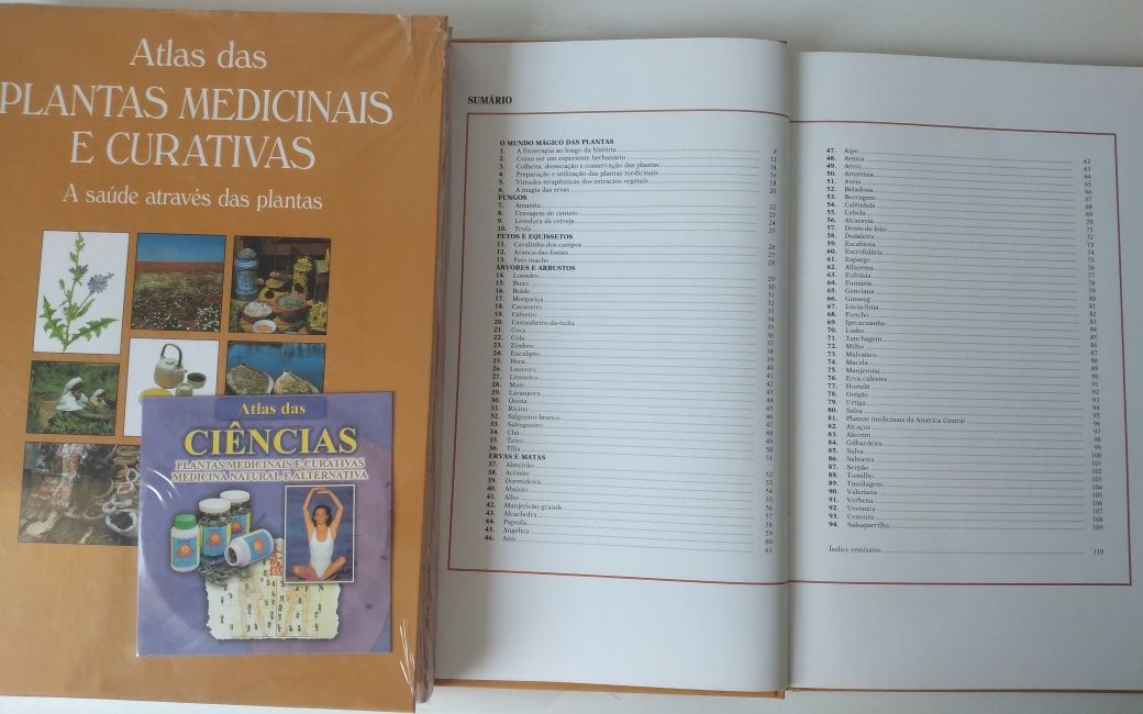 Atlas Plantas medicinais e curativas - livro e cd novos na película