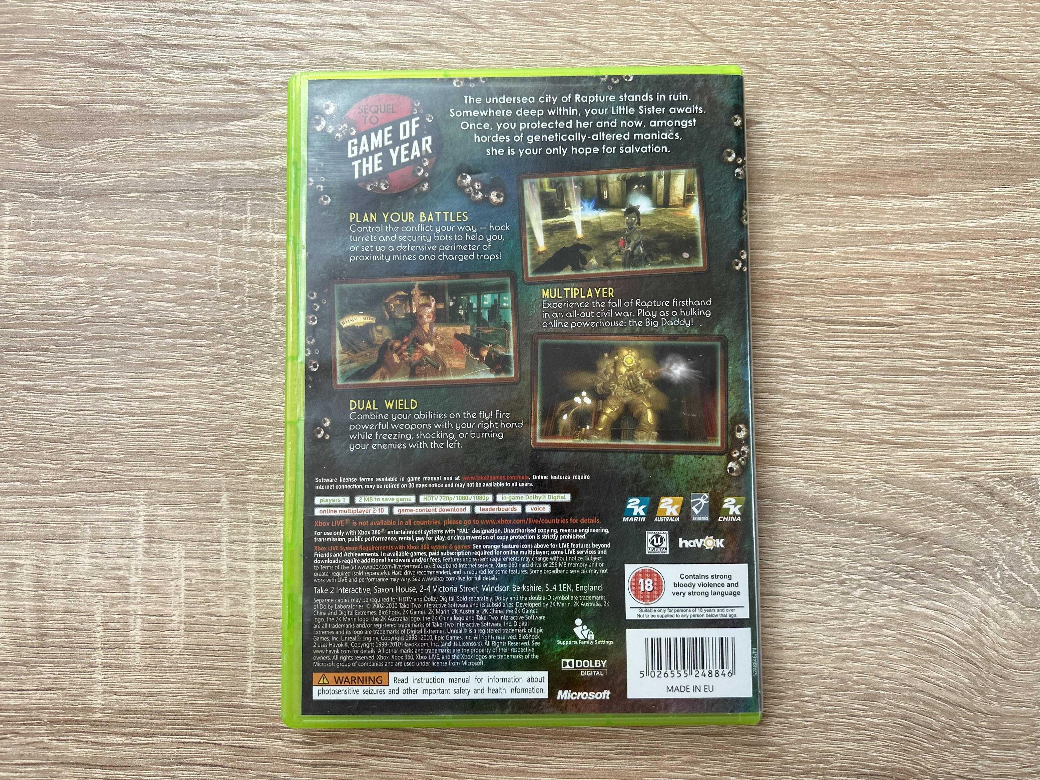 BioShock 2 - Xbox 360 - stan Używany, sprawny 100%