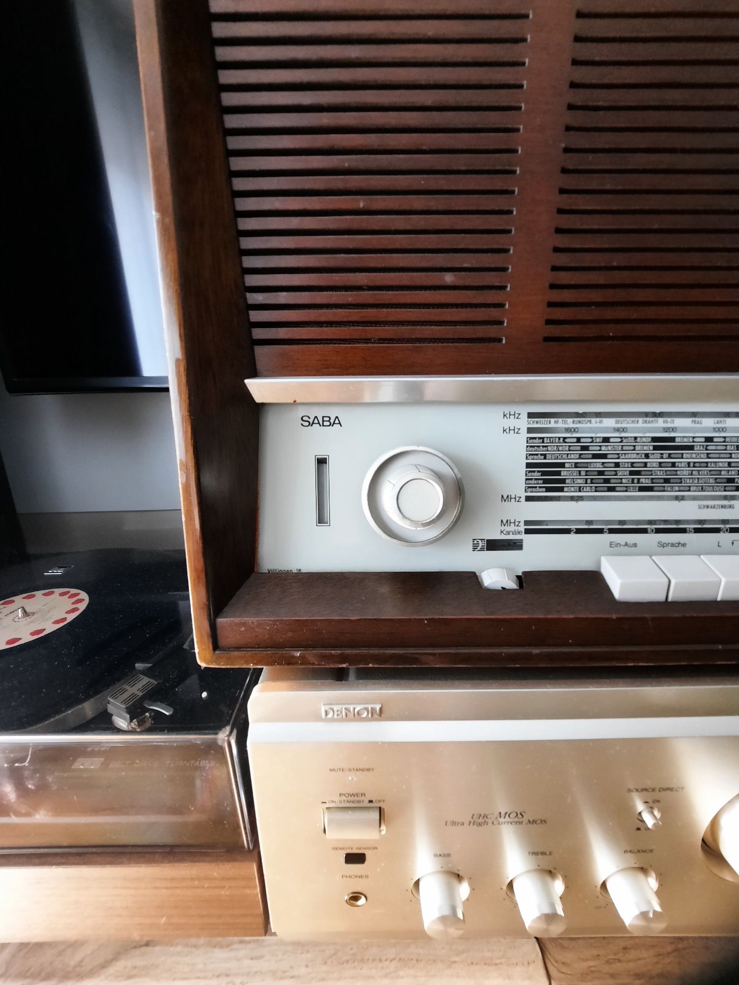 Radio lampowe (amplituner) Vintage Saba Villingen.