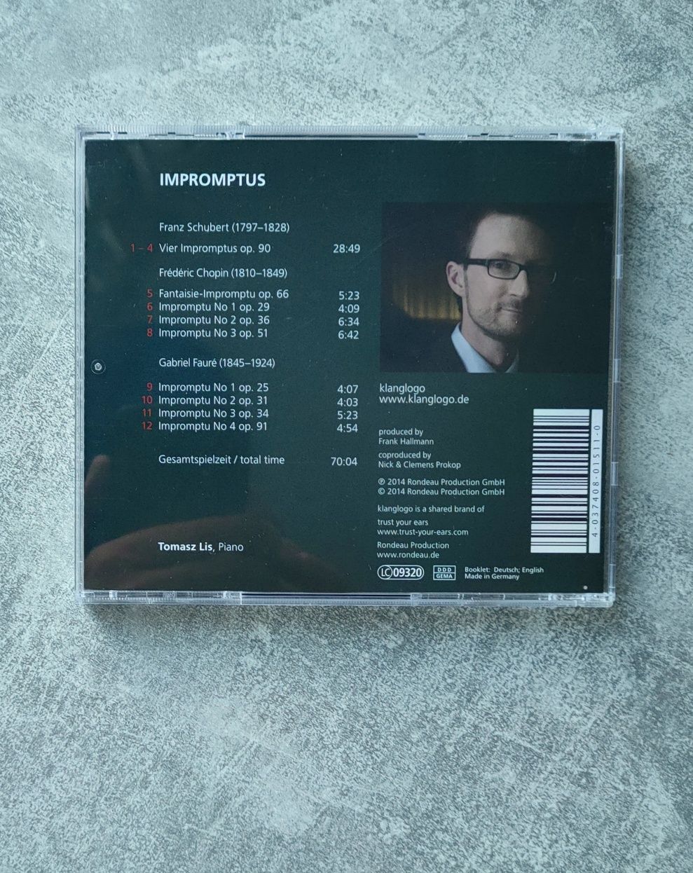 CD TOMASZ LIS Impromptus stan IDEALNY płyta Schubert Chopin Fauré